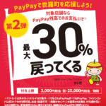 がんばろう世羅町!キャッシュレス(PayPay)で!最大30%戻ってくる!!が来月から始まります(^^♪のイメージ